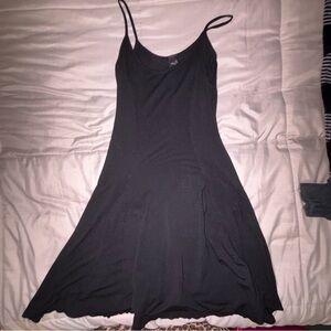 black flowy mini dress